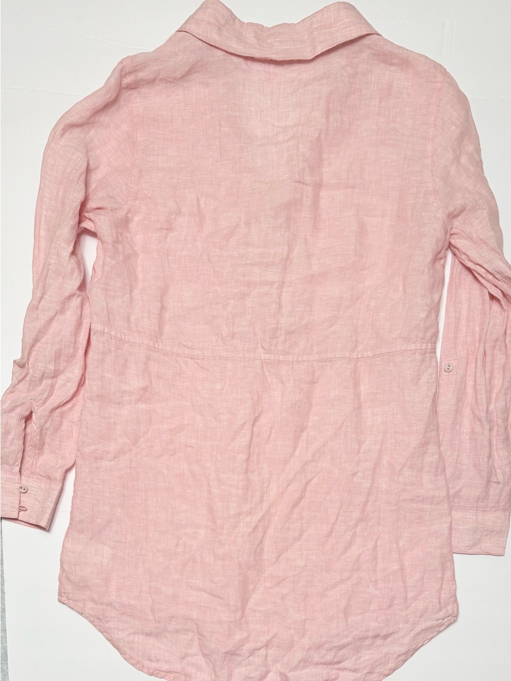 Sigrid Olsen 100% Linen Pink Tunic Top Women’s Small Button Front Shirt - Picture 3 of 10